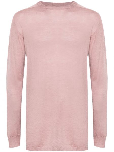 Vuneni džemper oversized Rick Owens ružičasta