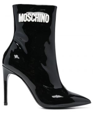 Členkové čižmy s potlačou Moschino čierna