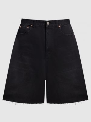 Черные джинсовые шорты Vetements
