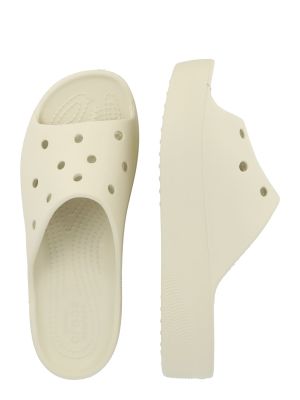 Sandales à plateforme à plateforme Crocs beige