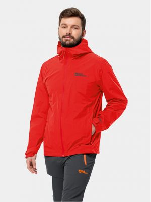 Giacca impermeabile Jack Wolfskin rosso
