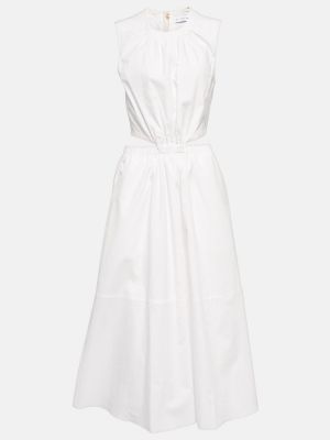 Βαμβακερή μίντι φόρεμα Proenza Schouler λευκό