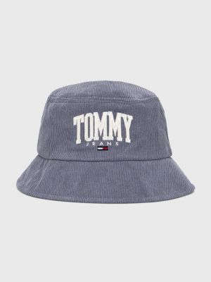 Вельветовая шляпа Tommy Jeans фиолетовая