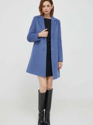 Vlněný kabát United Colors Of Benetton modrý