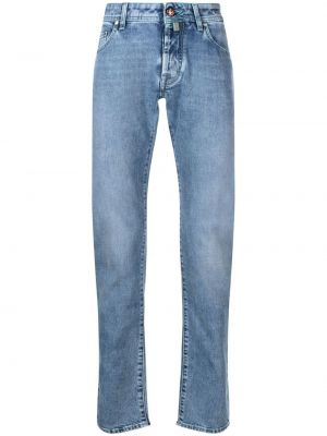 Slim fit skinny fit-jeans Jacob Cohën blå