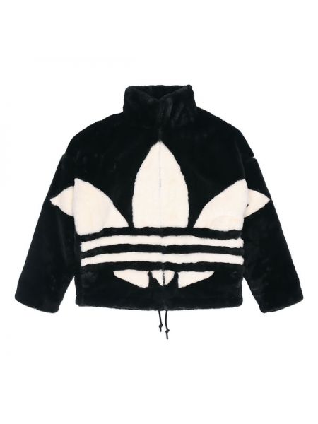 Куртка с воротником стойка свободного кроя Adidas черная