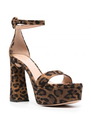 Sandale mit print mit leopardenmuster Gianvito Rossi