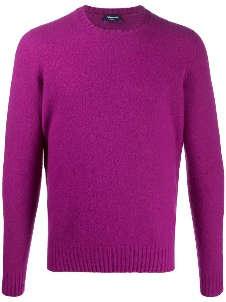 Jersey de tela jersey de cuello redondo Drumohr violeta