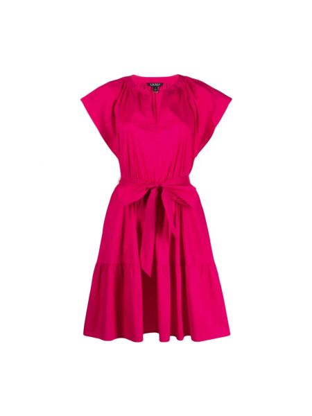 Sukienka midi Polo Ralph Lauren różowa