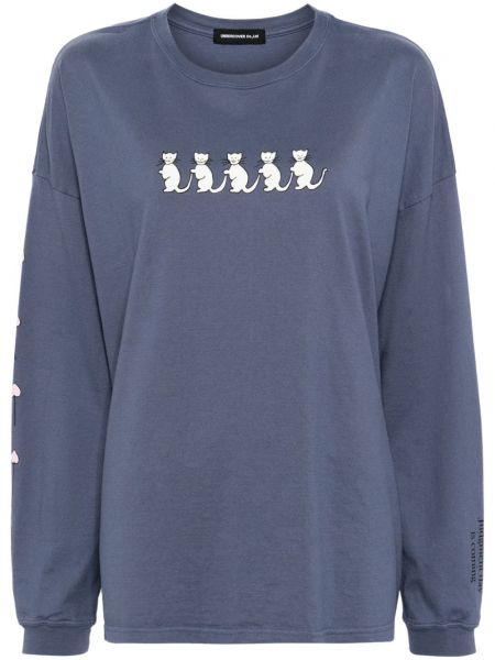T-shirt aus baumwoll mit print Undercover blau