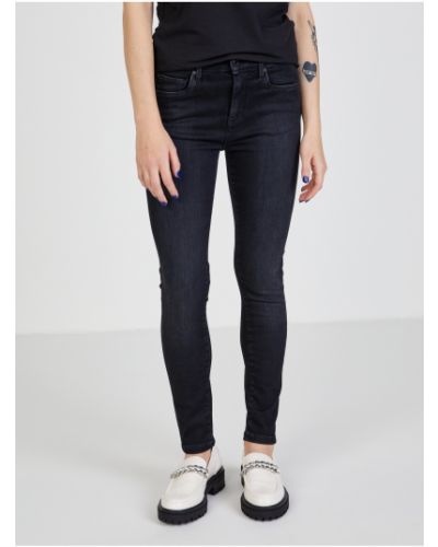 Priliehavé skinny fit džínsy Pepe Jeans čierna