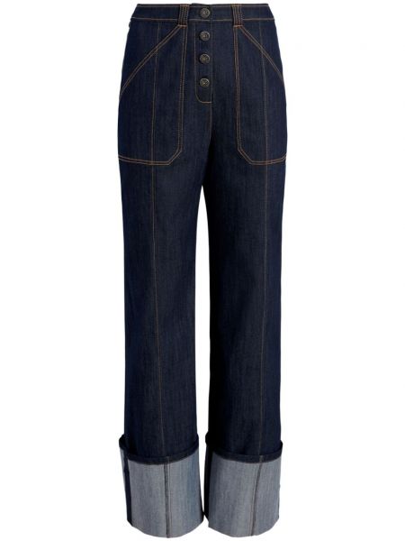 High waist bootcut jeans ausgestellt Cinq A Sept blau