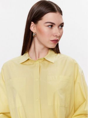Voľná priliehavá košeľa Moss Copenhagen žltá