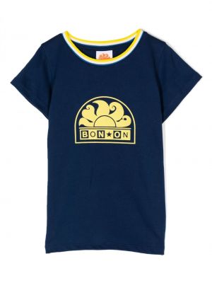 T-shirt con stampa Bonton blu