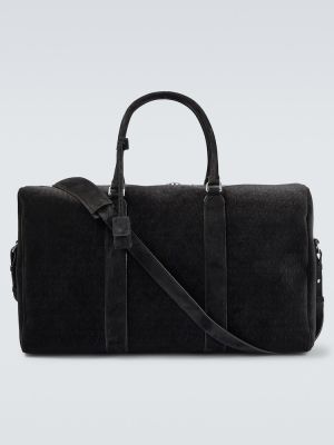 Aksamitna torba podróżna Saint Laurent czarna