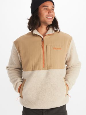Флисовый пуловер на молнии Marmot коричневый