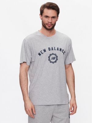 Laza szabású sport póló New Balance szürke