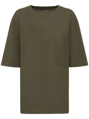 Camiseta de algodón Lemaire verde
