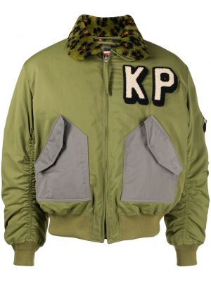Bomber jakna z vezenjem Kenzo zelena