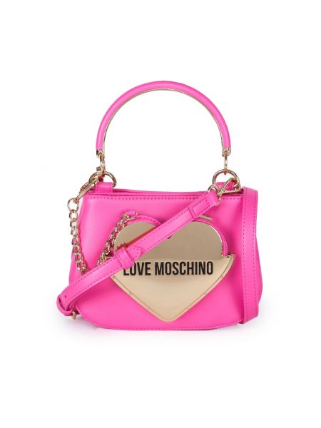 Herzmuster clutch mit taschen Love Moschino pink