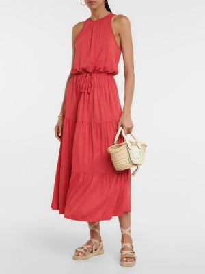 Dlouhé šaty Polo Ralph Lauren růžové