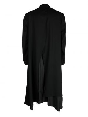 Asimetriškas vilnonis paltas Sulvam juoda