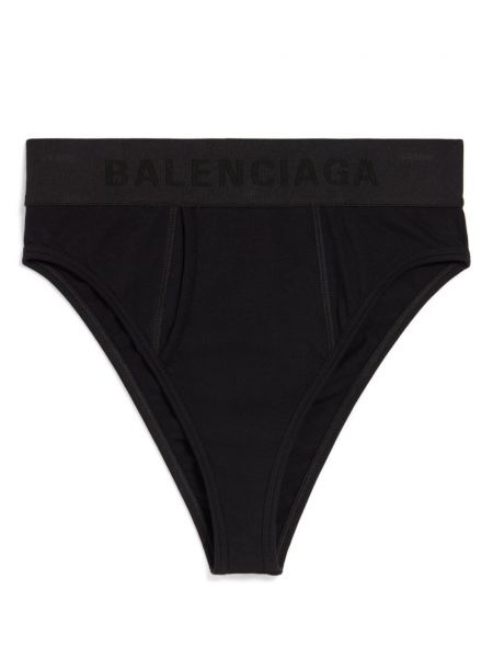 Bavlněné kalhotky Balenciaga černé