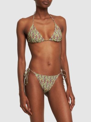 Bikini con estampado Etro verde