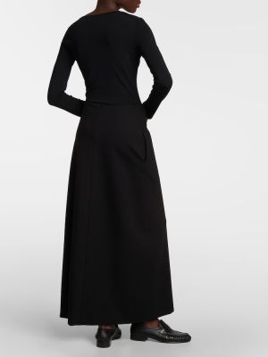 Asymetrická dlhá sukňa The Row čierna