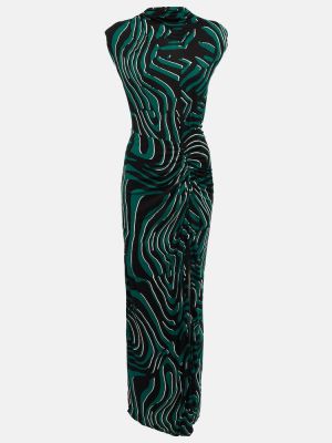 Uska maksi haljina s printom Diane Von Furstenberg crna