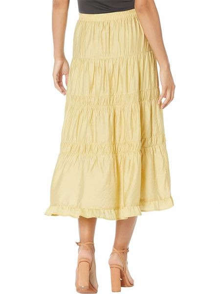Юбка MOON RIVER Tiered Maxi with Ruffle Details желтый