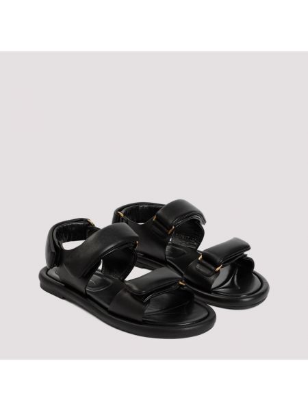 Sandalias de cuero Giorgio Armani negro