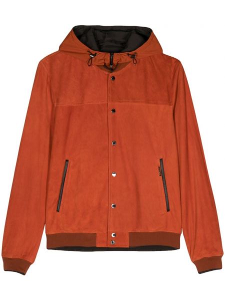 Jachetă lungă din piele de căprioară Moorer portocaliu