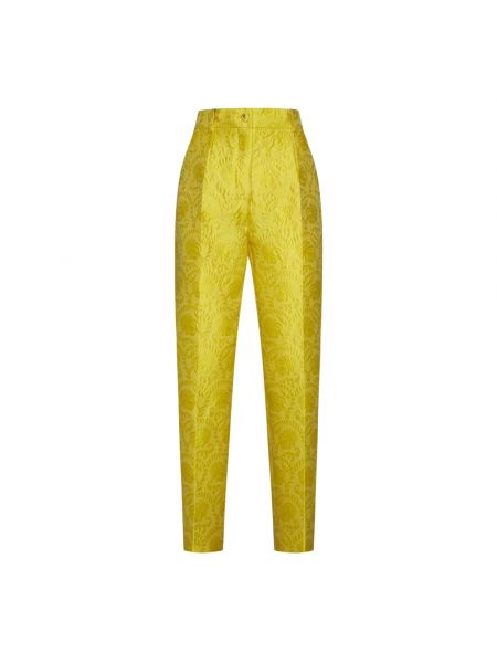 Obcisłe spodnie slim fit Dolce And Gabbana żółte