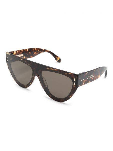 Okulary przeciwsłoneczne oversize Isabel Marant Eyewear brązowe