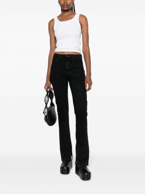 Straight jeans mit taschen 3x1 schwarz