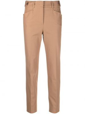 Pantalones slim fit Peserico marrón