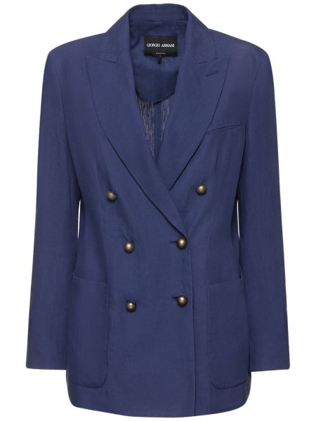 Lin blazer Giorgio Armani blå