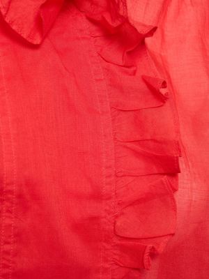 Bavlnená košeľa s volánmi Marant Etoile červená
