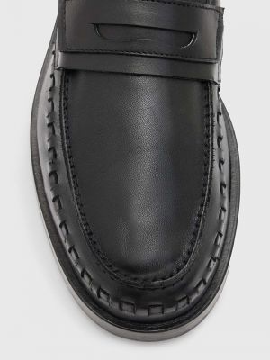 Pantofi loafer din piele Allsaints negru