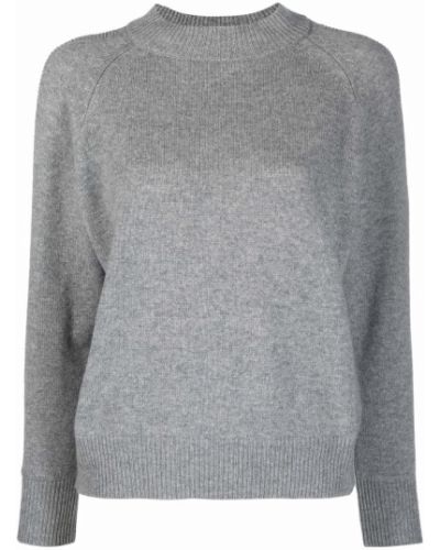 Плетен пуловер с кръгло деколте Peserico сиво