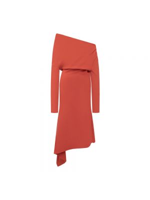 Czerwona sukienka midi asymetryczna A.w.a.k.e. Mode