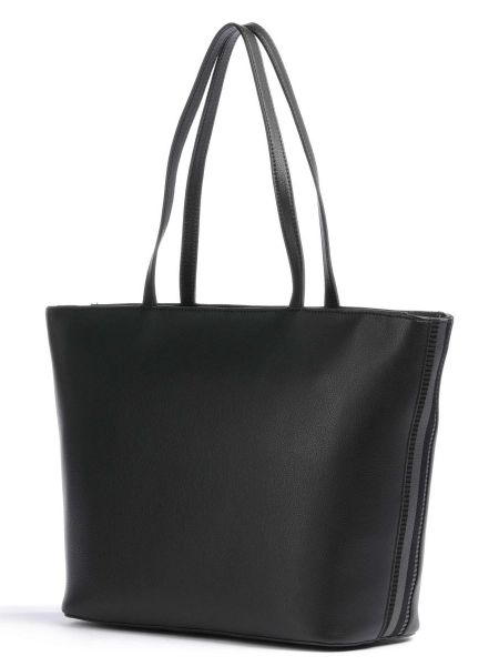 Кожаная сумка шоппер из искусственной кожи Tommy Hilfiger черная
