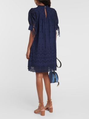 Sukienka bawełniana Polo Ralph Lauren niebieska