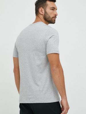 Melange pamut póló Adidas szürke