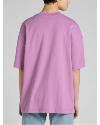 Oversized tričko Lee ružová