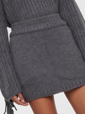 Mini falda de cachemir con estampado de cachemira Lisa Yang gris
