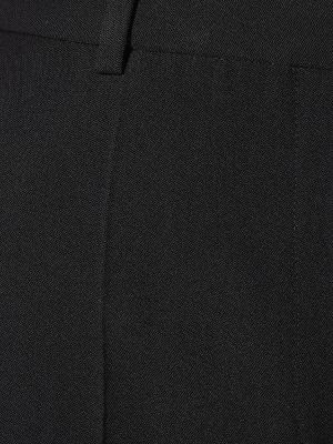 Pantaloni dritti a vita alta di lana slim fit Givenchy nero