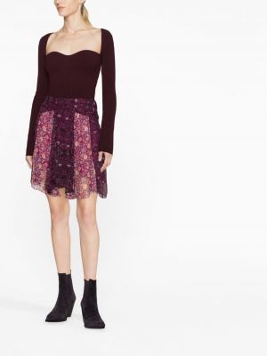 Květinové bavlněné hedvábné mini sukně Isabel Marant