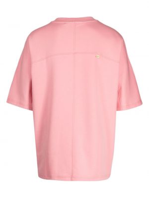Siuvinėtas marškinėliai Off Duty rožinė